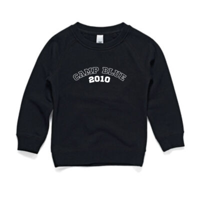 Camp Blue Crewneck - Youth White Print Thumbnail